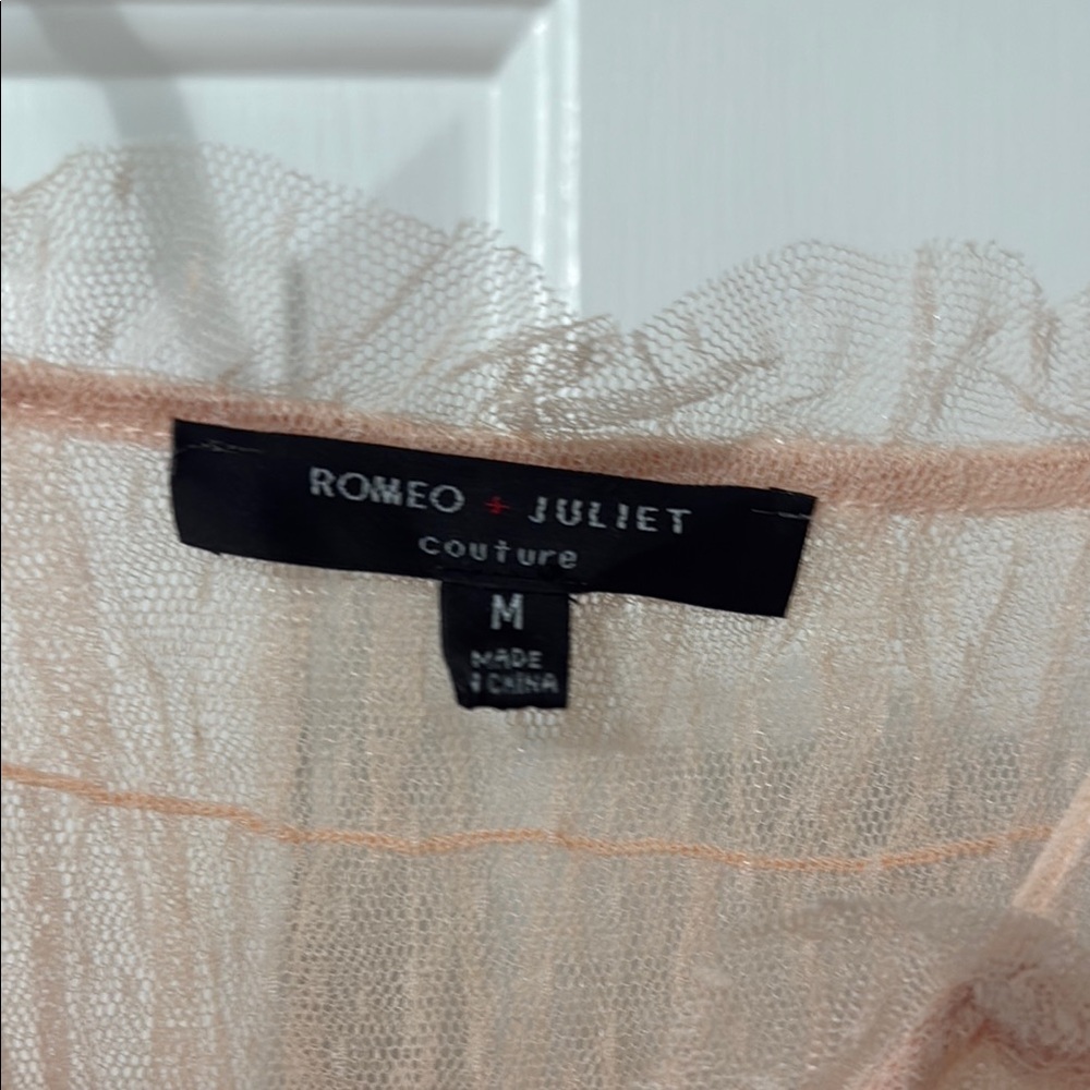 Romeo & Juliet Couture Peach Tulle Dress - Picture 2 of 7